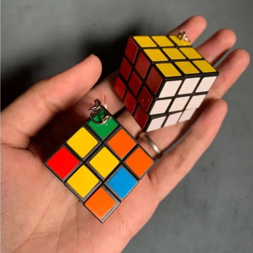 Rubik’s Cube “So Cute” Hanging Earrings! - Picture 9 of 11